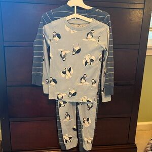 Carter's Light Blue Penguin Pajama Set